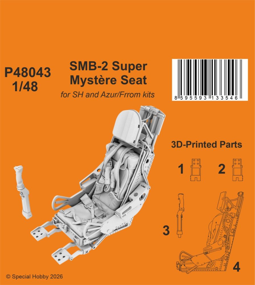 1/48 SMB-2 Super Mystere Seat (SP.HOBBY)