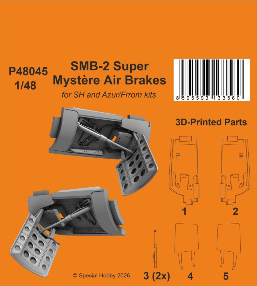 1/48 SMB-2 Super Mystere Air Brakes (SP.HOBBY)
