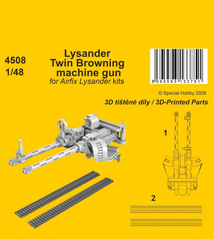 1/48 Twin Browning machine gun for Lysander (AIRF)