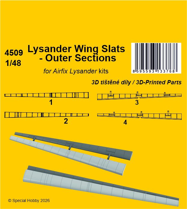 1/48 Lysander Wing Slats - Outer Sections (AIRFIX)