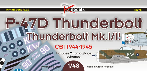 1/48 P-47D Thunderbolt CBI 1944-45 (7x camo)