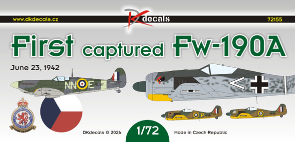 1/72 First captured Fw-190A (4x camo)