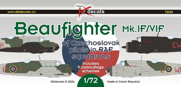 1/72 Beaufighter Mk.IF/VIF Czechoslovak pilots