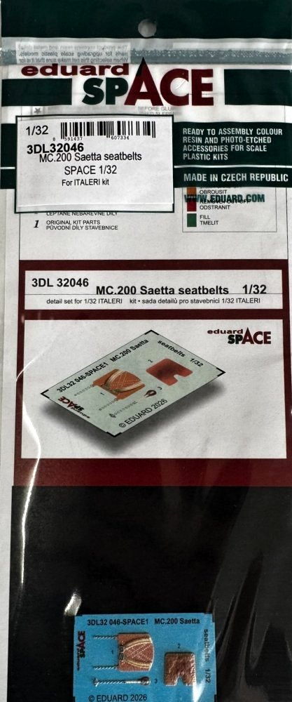 1/32 MC.200 Saetta seatbelts SPACE (ITAL)