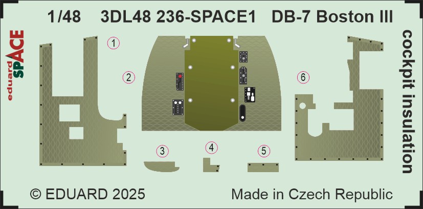 1/48 DB-7 Boston III cockp.insulation SPACE (HKM)