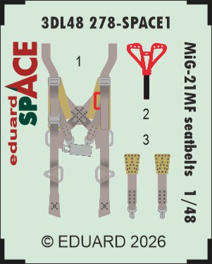 1/48 MiG-21MF seatbelts SPACE