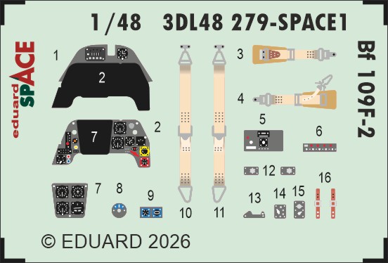 1/48 Bf 109F-2 SPACE (EDU)