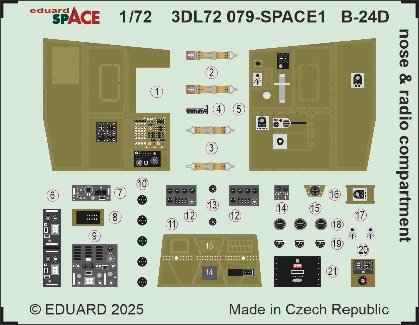1/72 B-24D nose&radio compartment SPACE (AIRF)