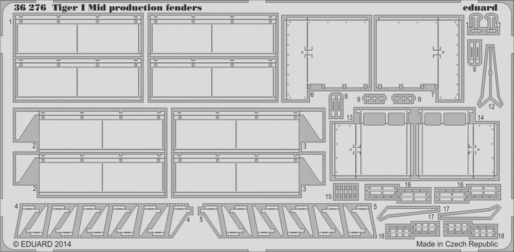 SET Tiger I Mid production fenders (DRAG 6700)