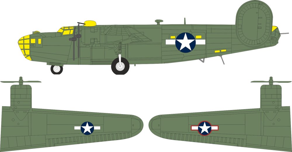 Mask 1/72 B-24D US nat.insignia (AIRF)