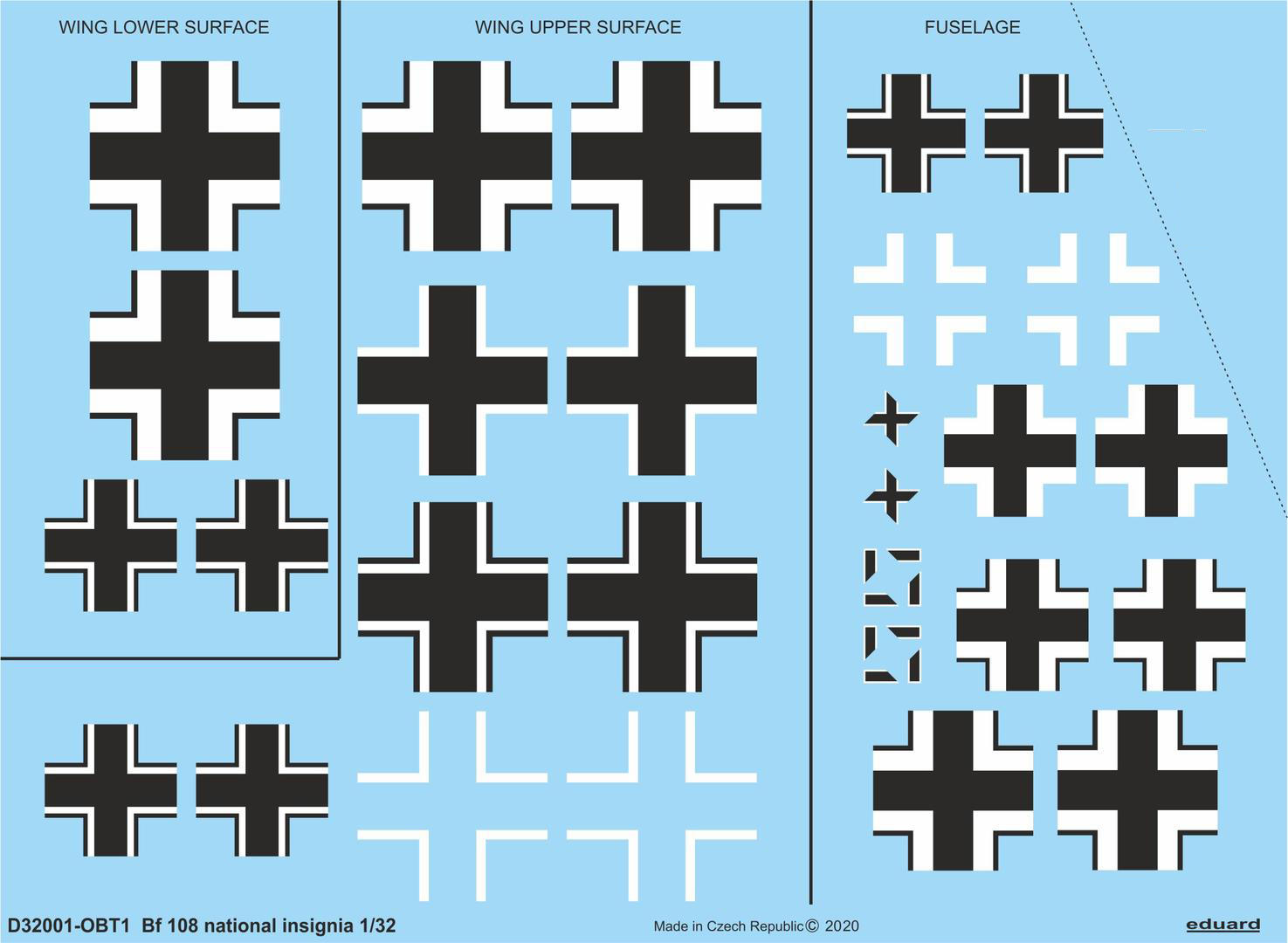 1/32 Decals Bf 108 national insignia (EDU)