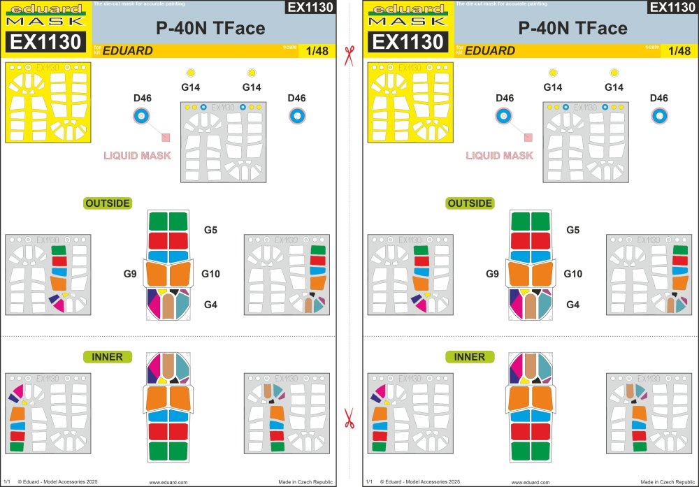 Mask 1/48 P-40N TFace (EDU)