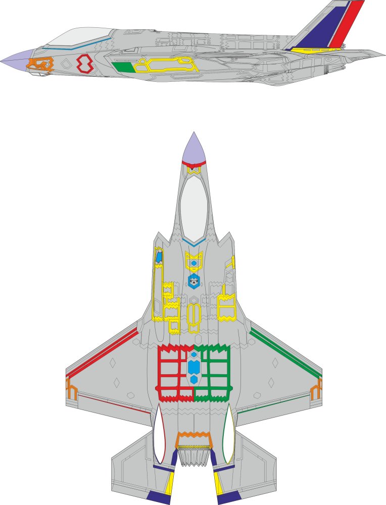 Mask 1/48 F-35A RAM coating early (ITALERI)