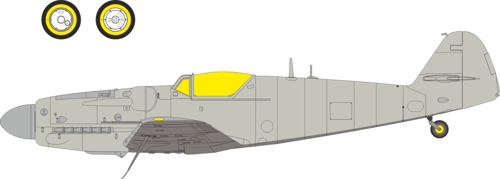 Mask 1/48 S-199 bubble canopy TFace (EDU)