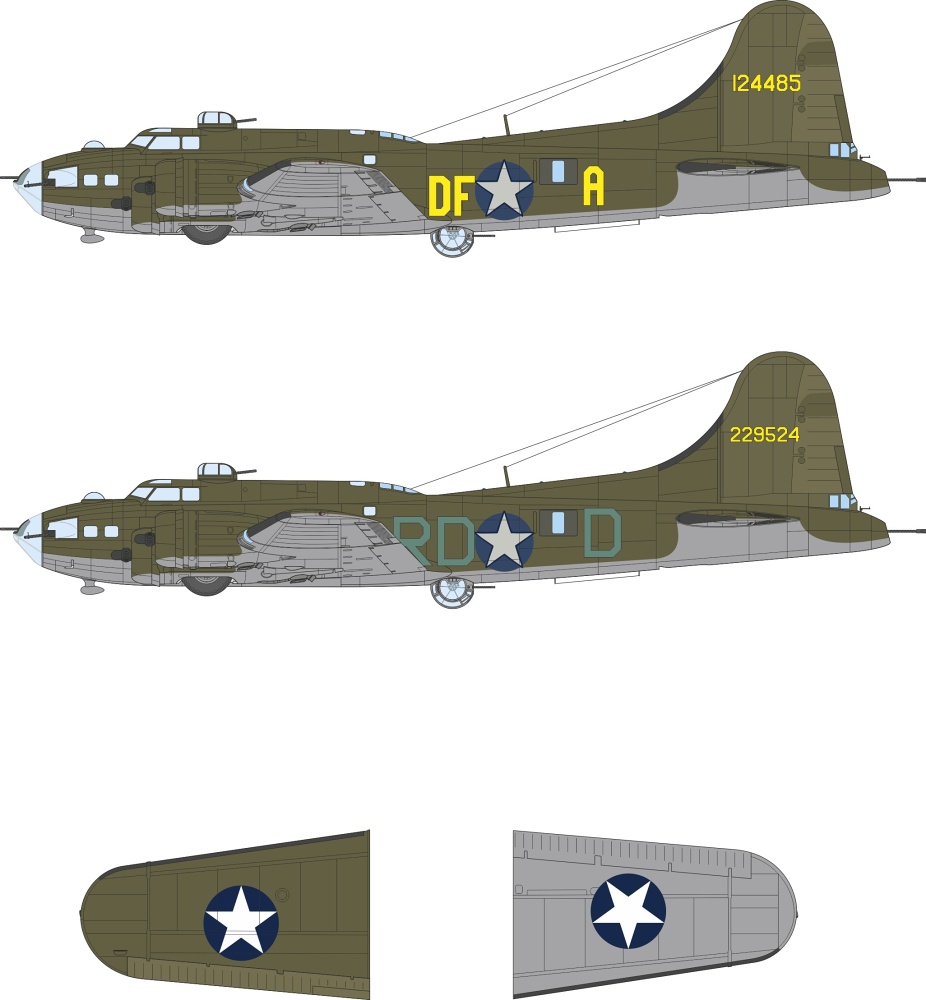 Mask 1/48 B-17F US nat.insignia&code letters (REV)