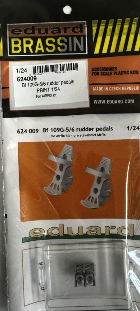 BRASSIN 1/24 Bf 109G-5/6 rudder pedals (AIRF)