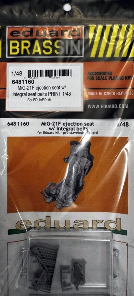 BRASSIN 1/48 MiG-21F ej.seat w/ integral seatbelts