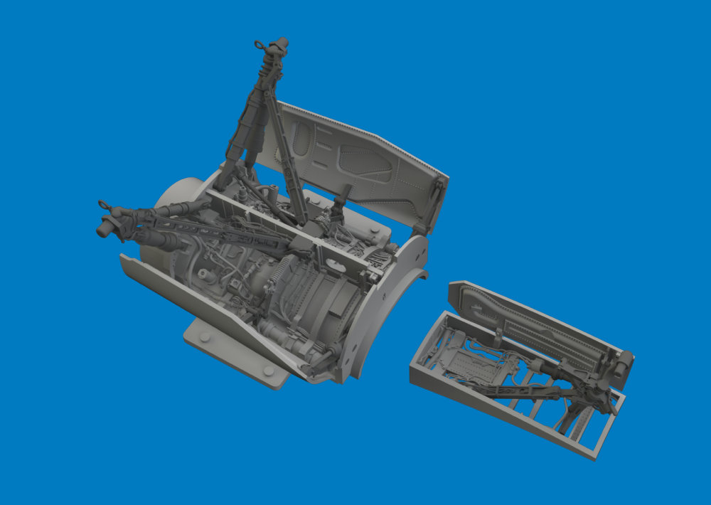 BRASSIN 1/48 F-16C wheel bays&legs heavyweight