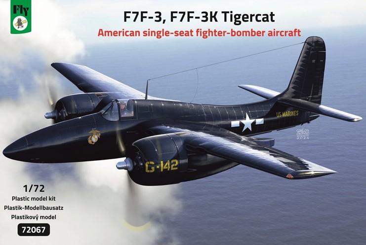 1/72 F7F-3, F-3K Tigercat American fighter-bomber