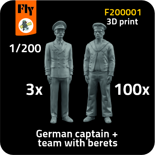 1/200 3x Captain & 100x Sailors w/ berets