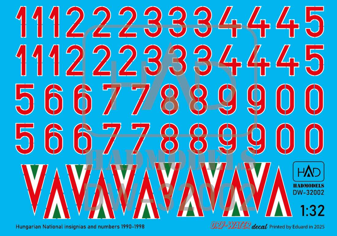 1/32 Decal Hungarian Nat.Insignias&Numbers 1990-98
