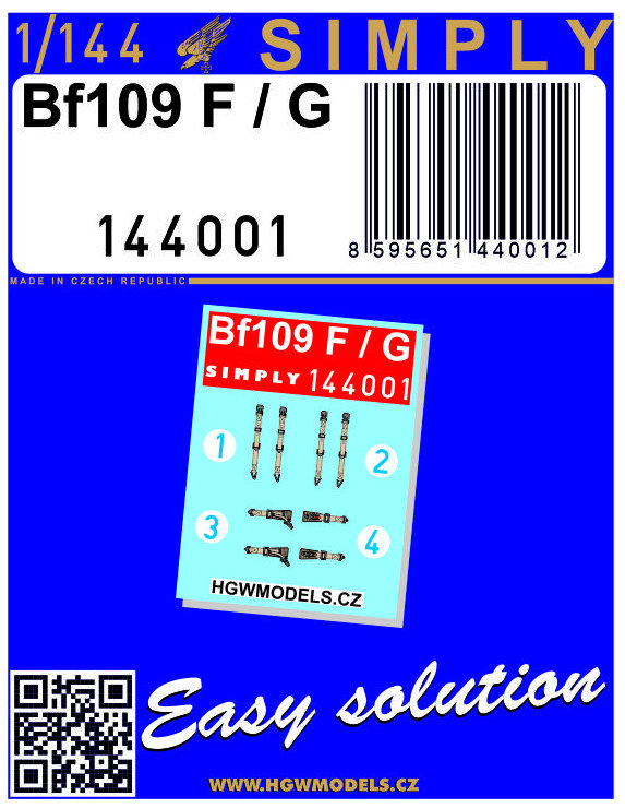 1/144 Seatbelts Bf 109F/G (SIMPLY)