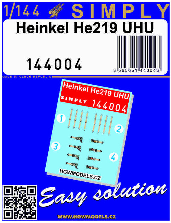 1/144 Seatbelts Heinkel He 219 UHU (SIMPLY)