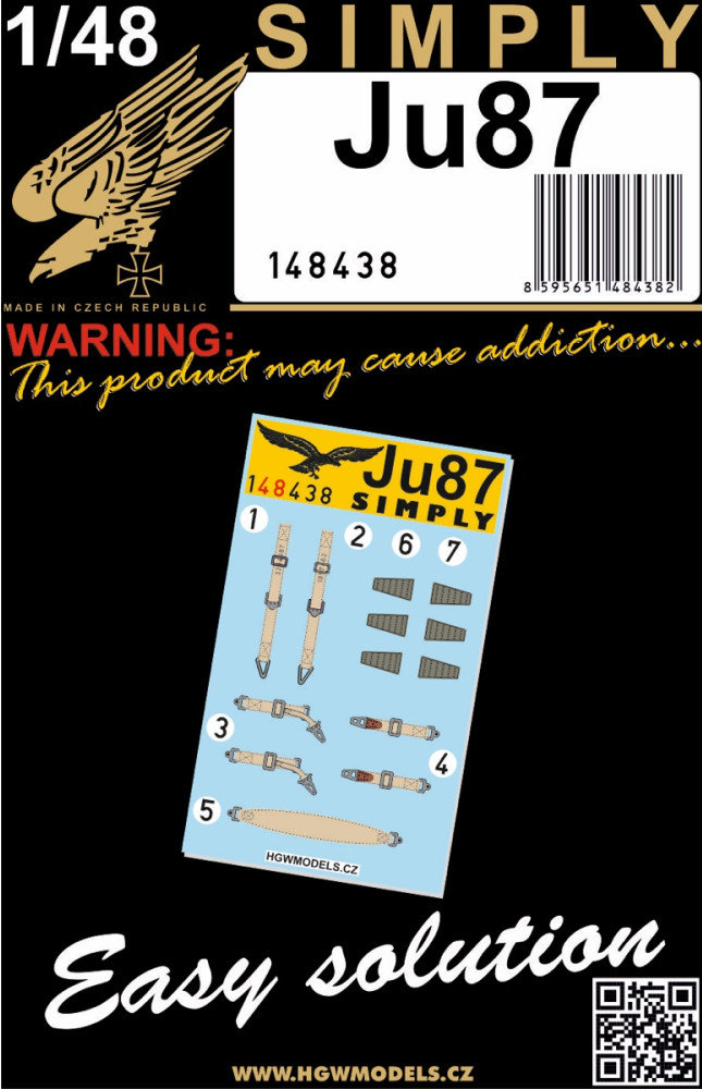 1/48 Seatbelts Junkers Ju 87 (SIMPLY)