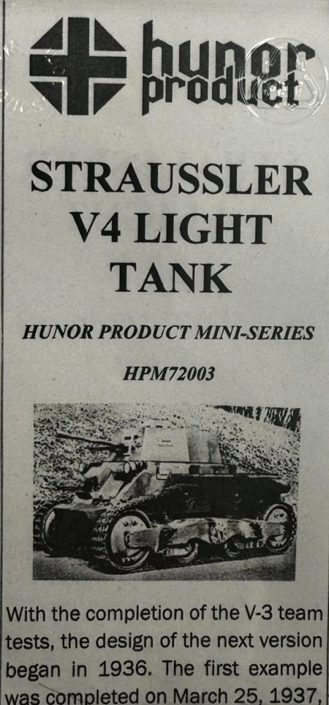 1/72 Straussler V4 Light Tank w/o tracks (3D)
