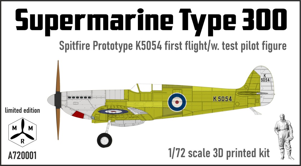 1/72 Spitfire Prototype K5054 - Stage 1 (3D Print)