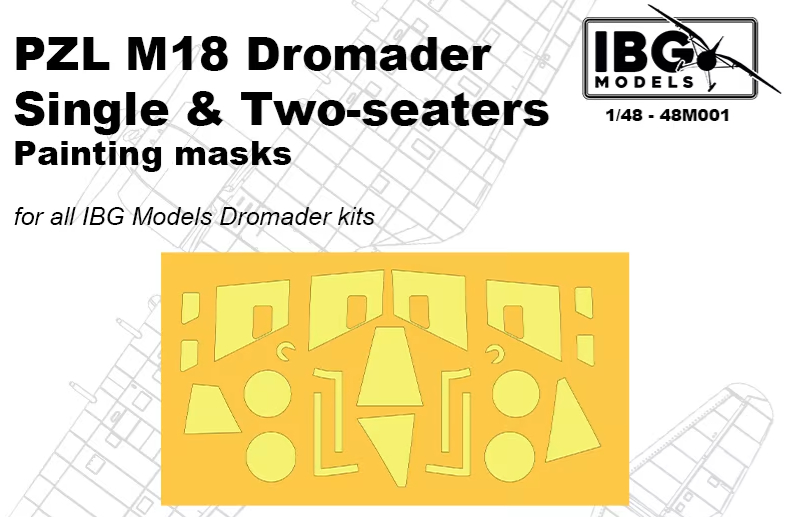 1/48 PZL M18 Dromader Painting Mask set  (IBG)