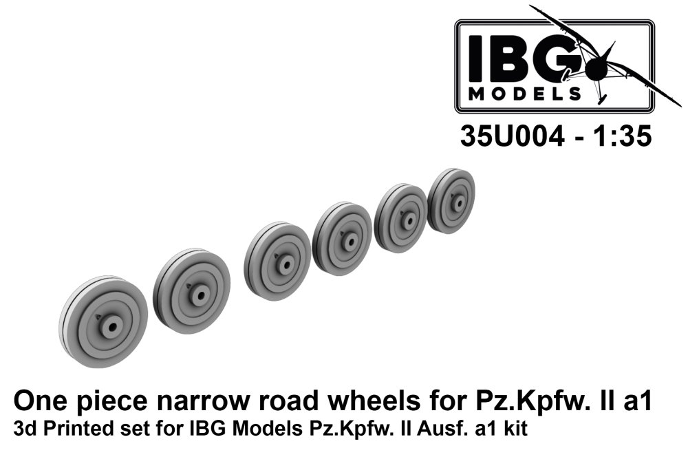 1/35 One piece narrow road wheels - Pz.Kpfw. II A1