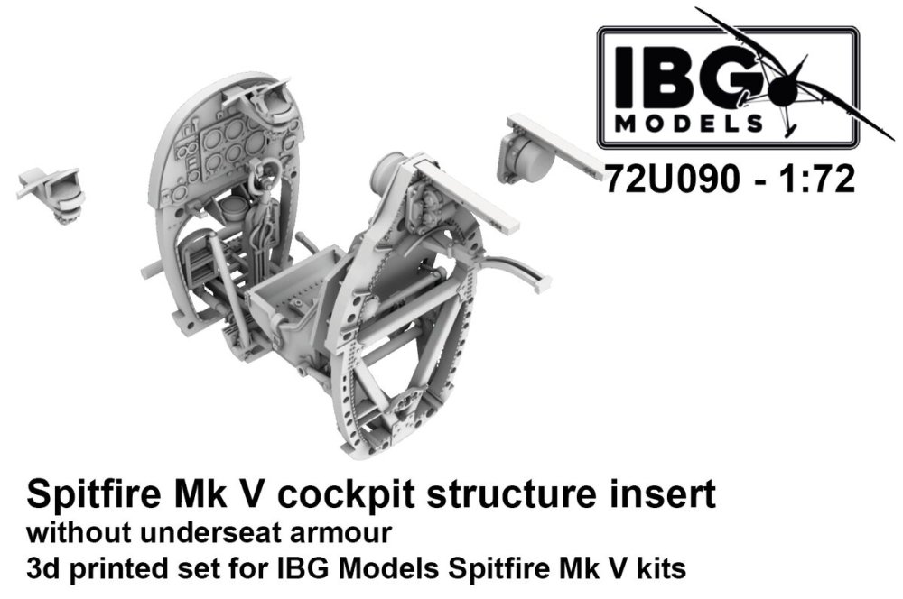 1/72 Spitfire Mk.V Cockpit w/o underseat armour
