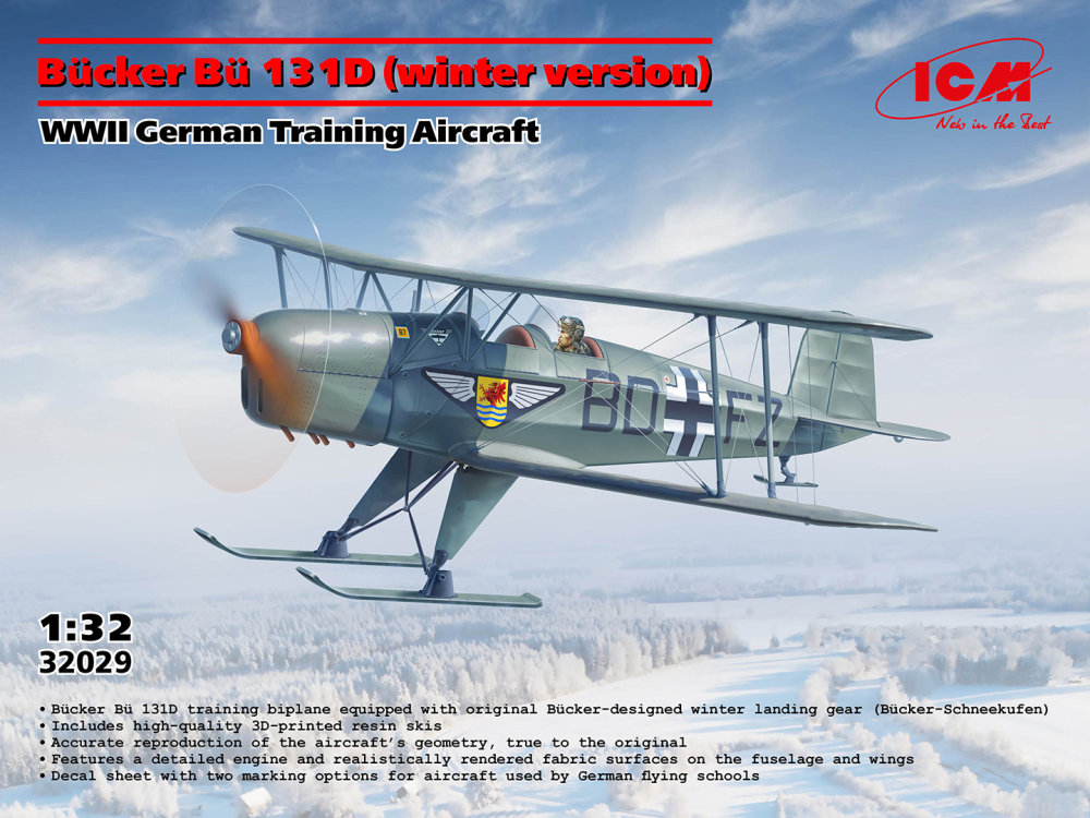 1:32 Bücker Bü 131D (Winter Version)