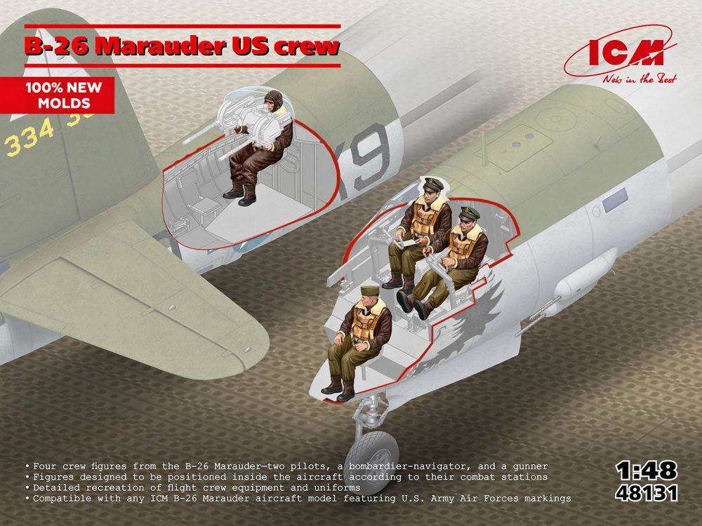 1:48 B-26 Marauder US Crew 