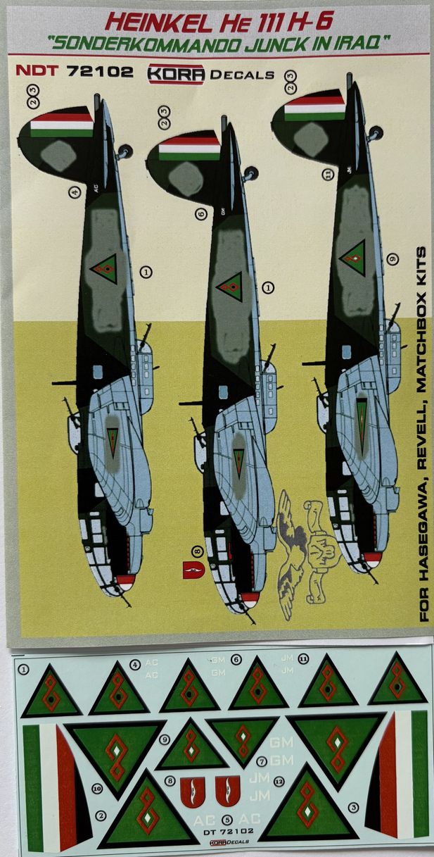 1/72 Decals He 111H-6 Sonderkommando Junck in Iraq