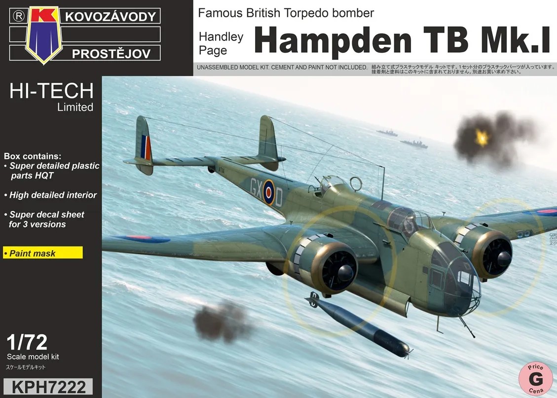 1/72 Handley P. Hampden TB Mk.I (3x camo) HI-TECH
