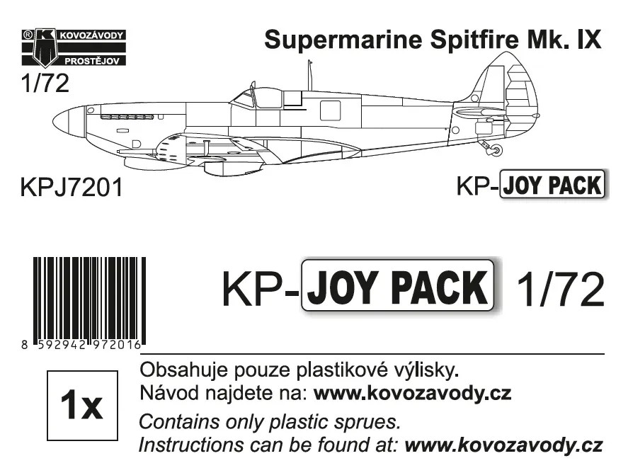 1/72 Spitfire Mk.IX (no decals&instr.) KP-JOYPACK