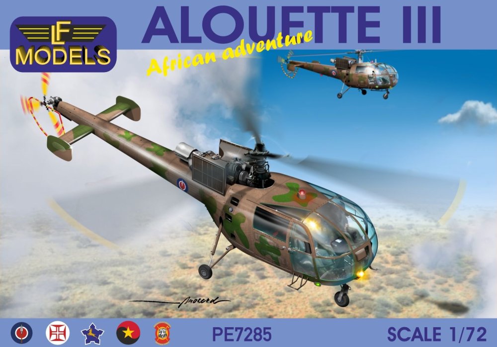 1/72 Alouette III - African service (5x camo)
