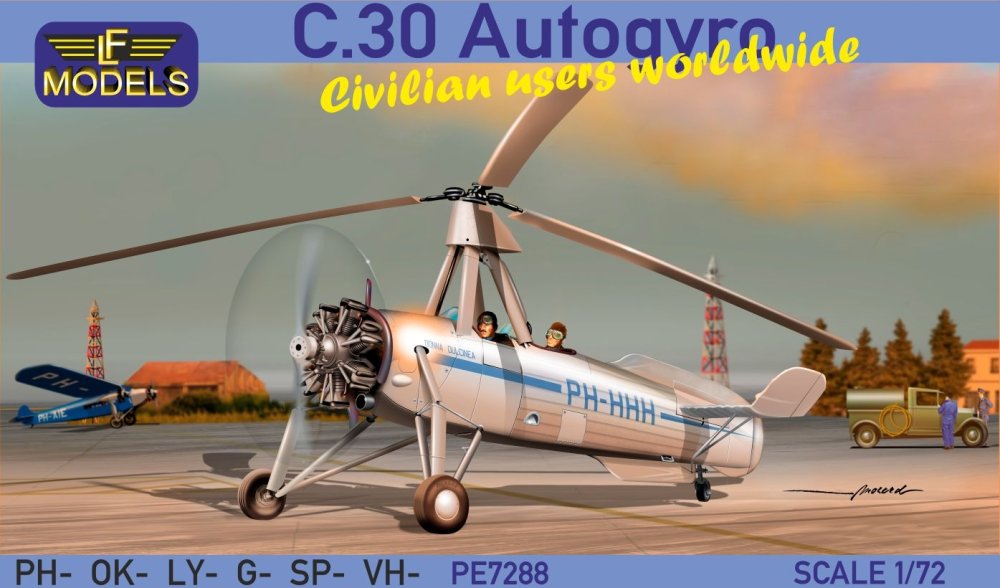 1/72 C.30 Autogyro Civil.users worldwide (6x camo)