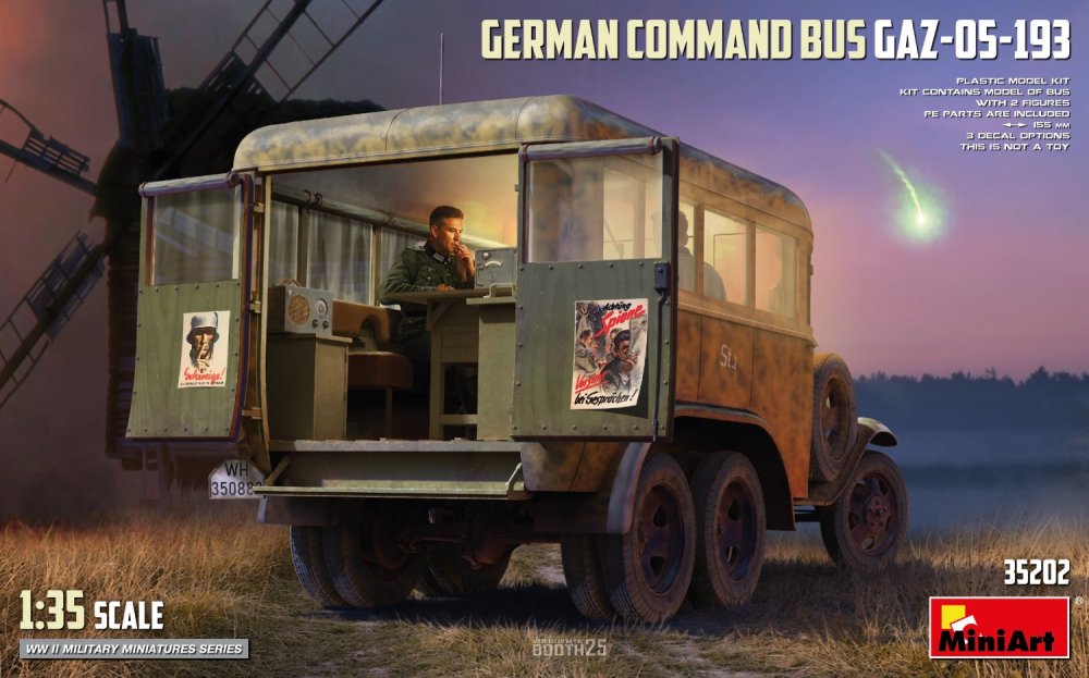 1:35 German Command Bus GAZ-05-193 (3x camo)