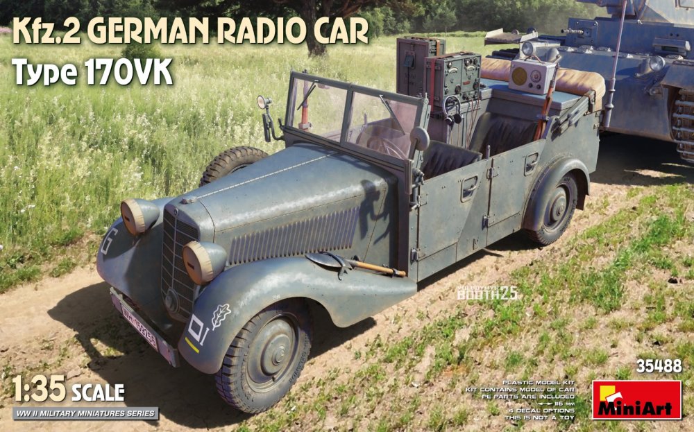 1:35 Kfz.2 German Radio Car Type 170VK (4x)