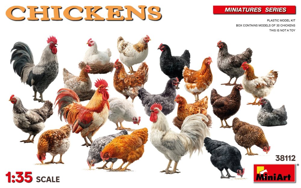 1:35 Chickens (30 pcs.)