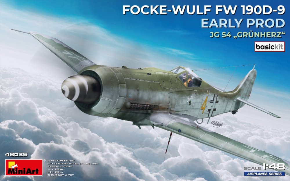 1:48 Focke-Wulf FW 190D-9 Early Prod JG 54 'Grünherz' (Basic Kit)