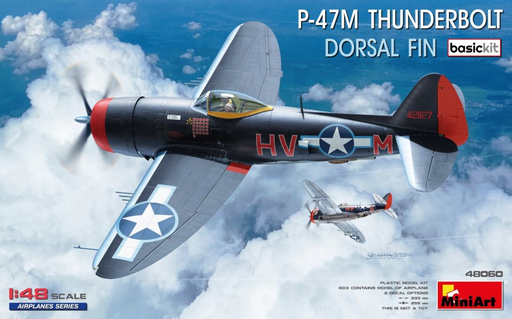 1:48 Republic P-47M Thunderbolt Dorsal Fin (BASIC KIT)