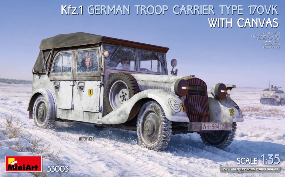 1:35 Kfz.1 German Troop Carrier Type 170VK w/ can.