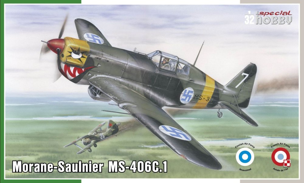 1/32 Morane-Saulnier MS-406C.1 (3x camo)