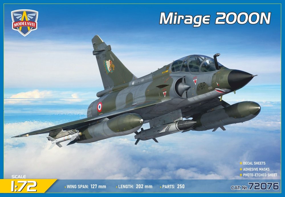 1/72 Mirage 2000N w/ ASMP Missile (3x camo)