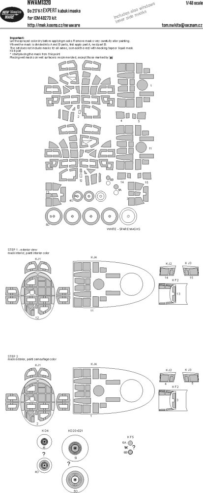 1/48 Mask Do-217K-1 EXPERT (ICM 48273)