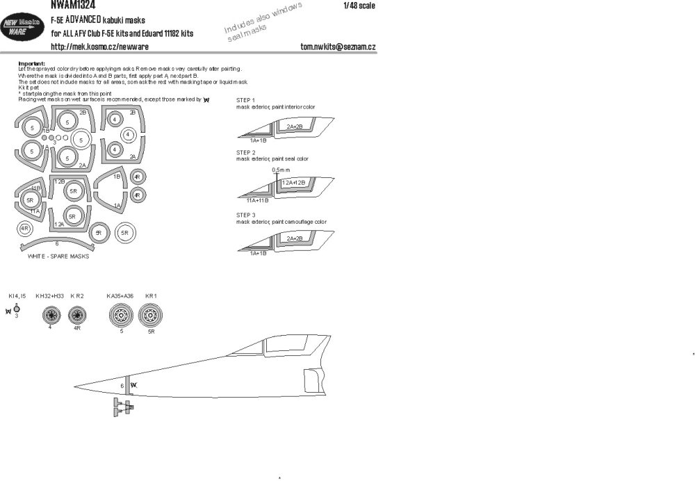 1/48 Mask F-5E ADVANCED (AFV)